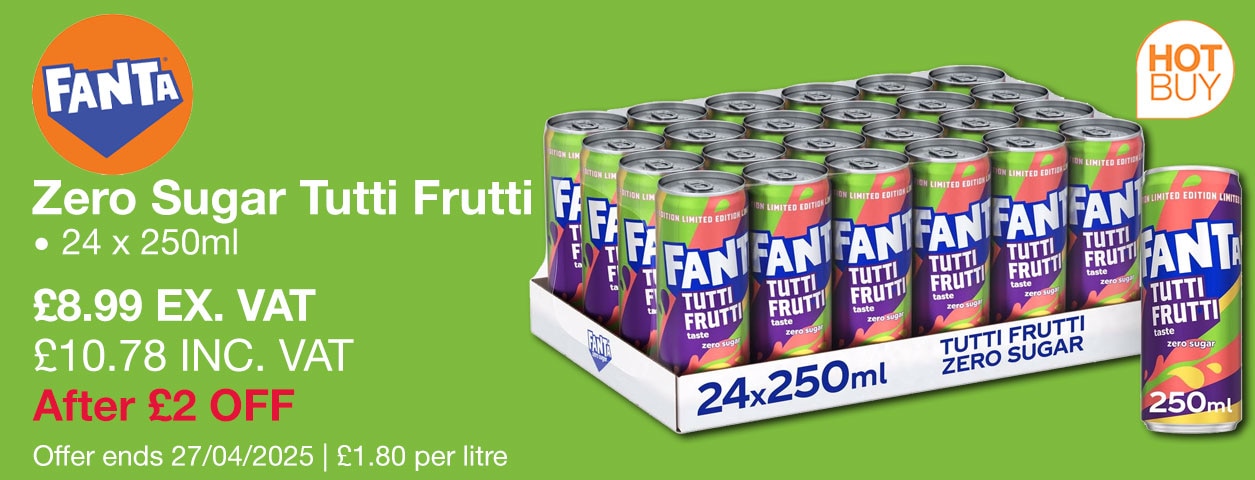 Fanta Zero Sugar Tutti Frutti 24 x 250ml