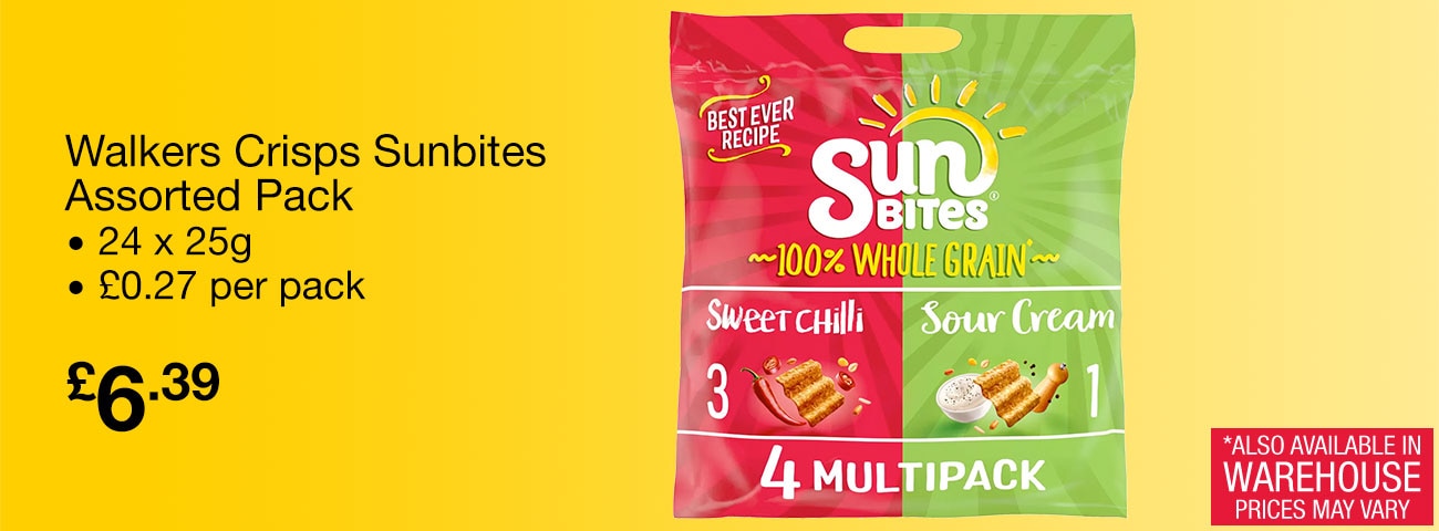 walkers crisps sunbites assorted pack