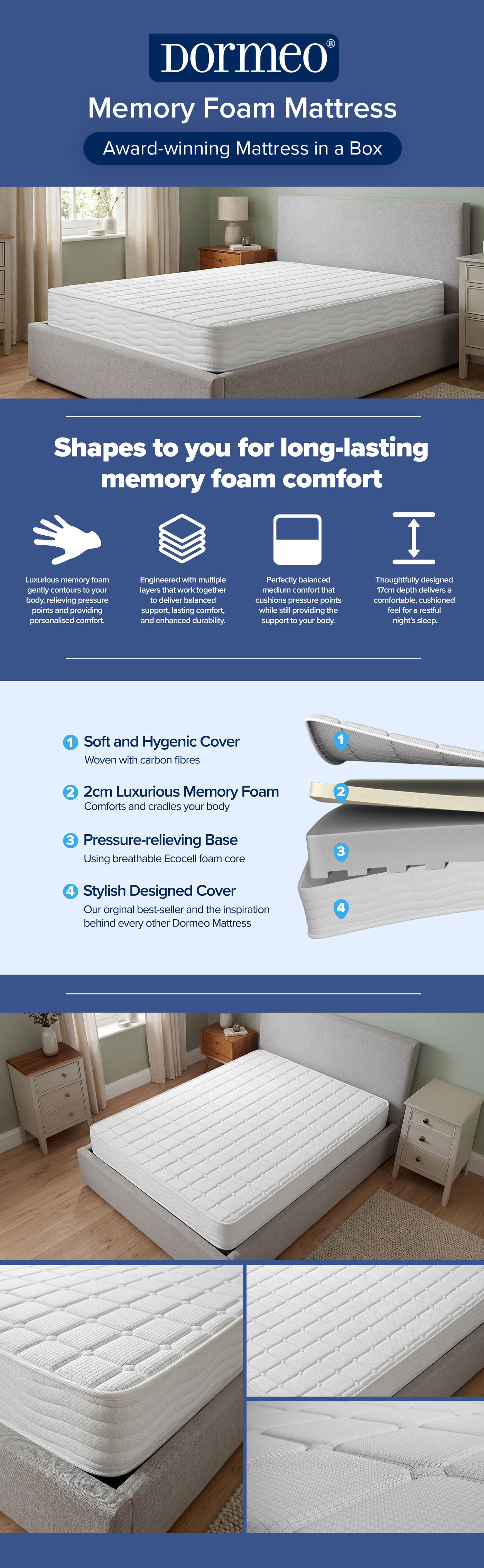 Dormeo Memory Plus Rolled Mattress