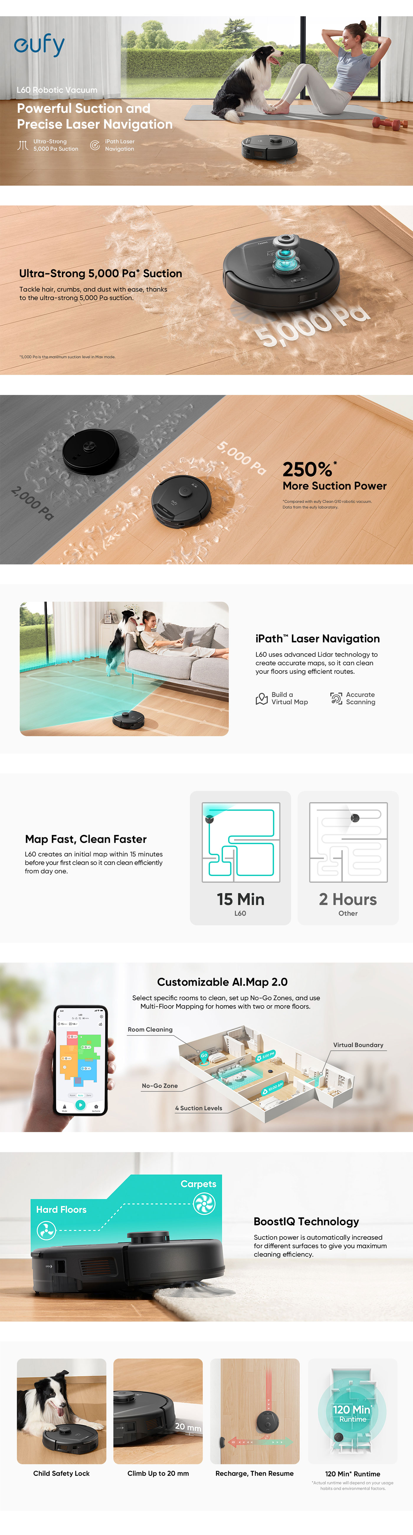 Eufy L60 Hybrid Robot Vacuum with Powerful Suction