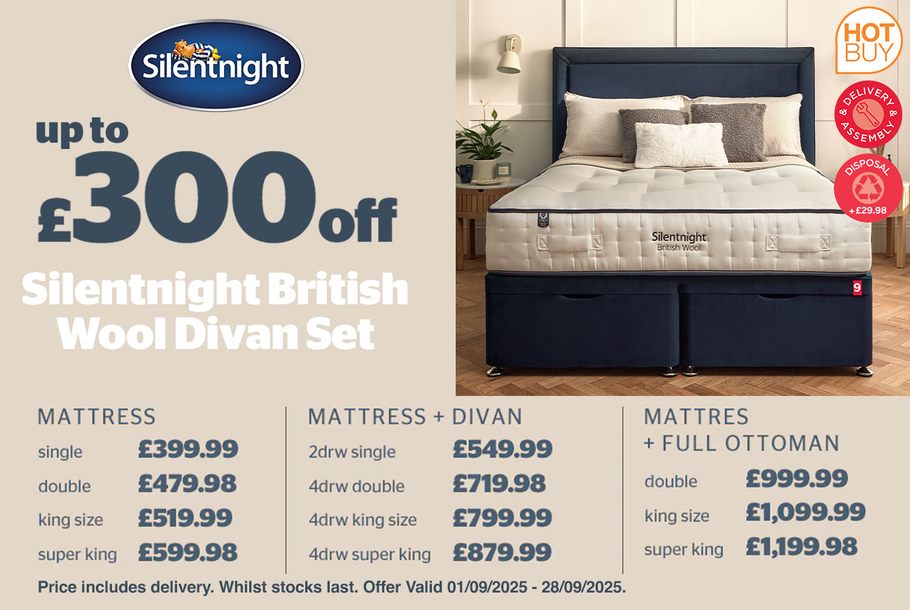 silentnight british wool divan set