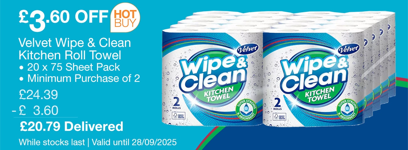 velvet wipe and clean kitchen roll