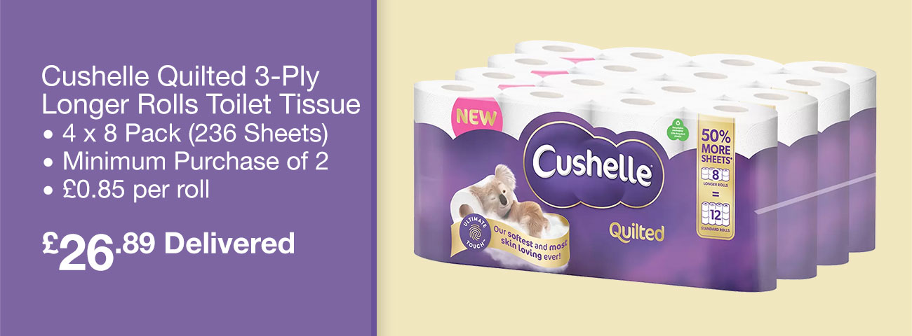 cushelle quilted 3 ply longer rolls toilet tissue