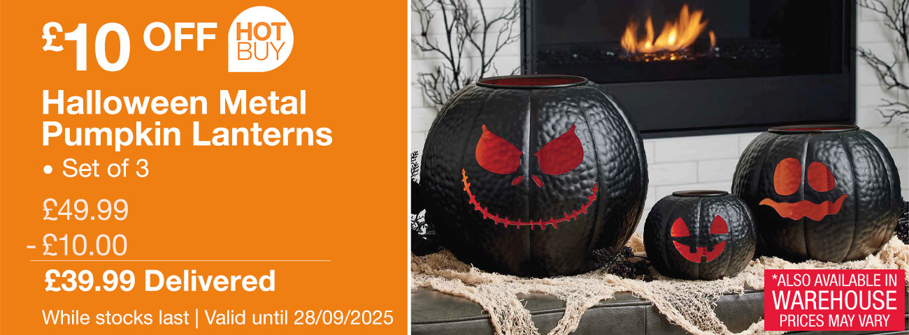 Halloween Metal Pumpkin Lanterns