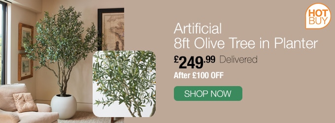 Artificial 8ft Olive Tree in Planter