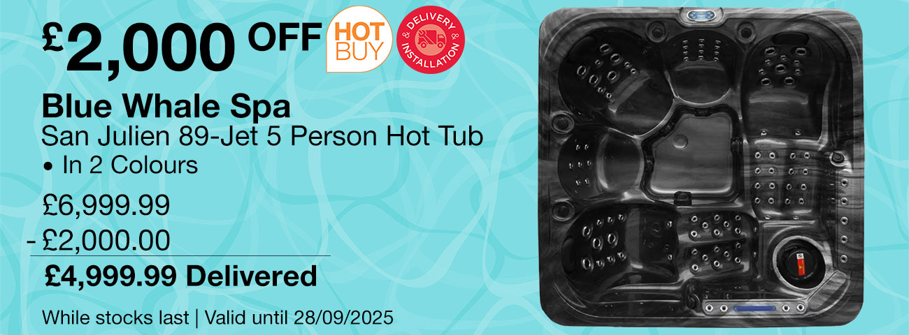 Blue Whale Spa 89-Jet 5 Person Hot Tub