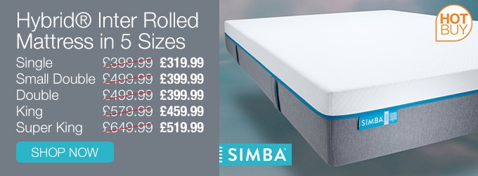 Simba Hybrid Inter Rolled Mattress in 5 Sizes