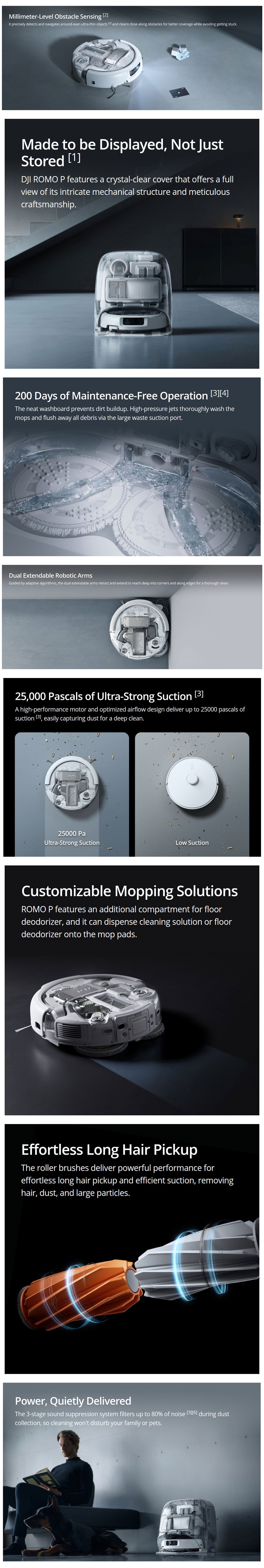 DJI Romo P Robot Vacuum & Mop With Water Tank