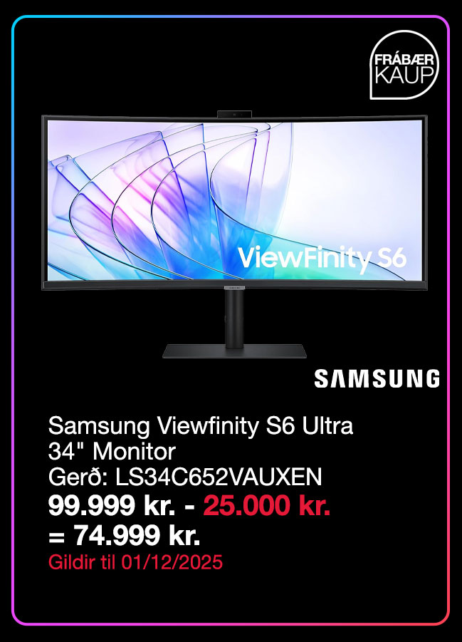 Samsung Viewfinity S6 Ultra WQHD Ger&eth;: LS34C652VAUXEN