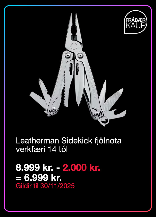Leatherman Sidekick fj&ouml;lnota verkf&aelig;ri 14 t&oacute;l