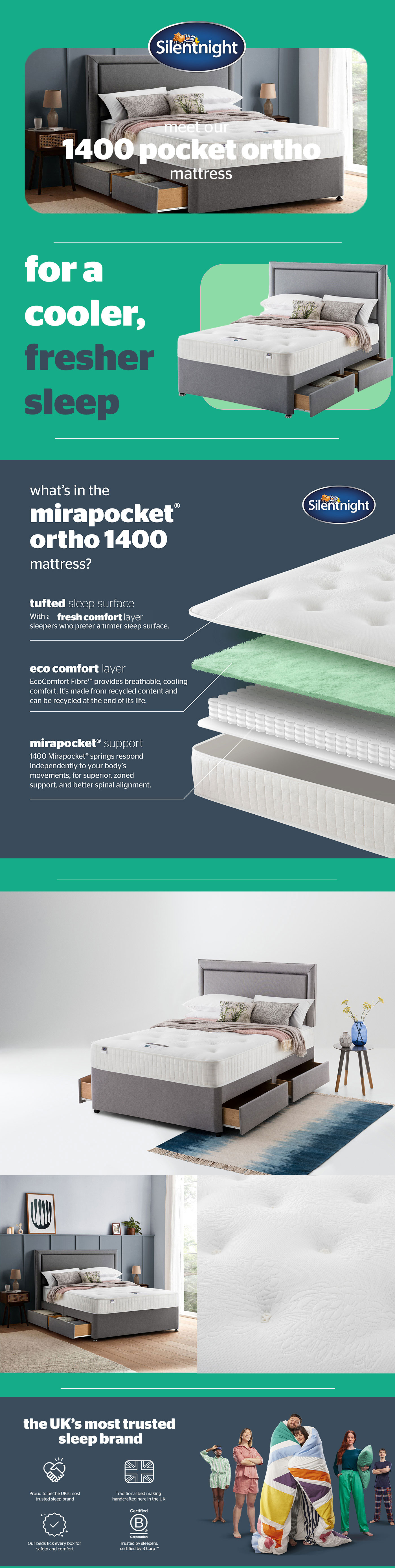 SN 1400 Pocket Ortho Mattress