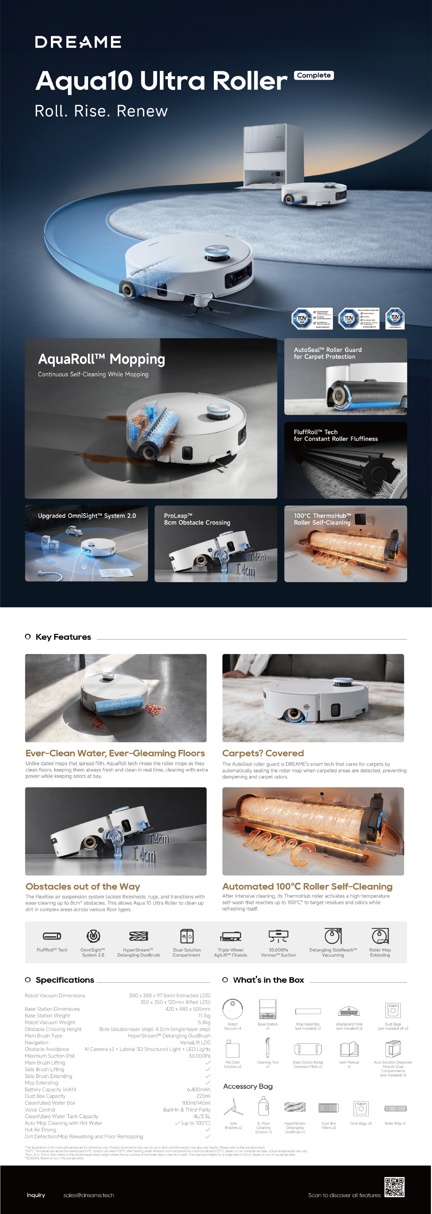 Dreame Aqua10 Ultra Roller Complete Robot Vacuum