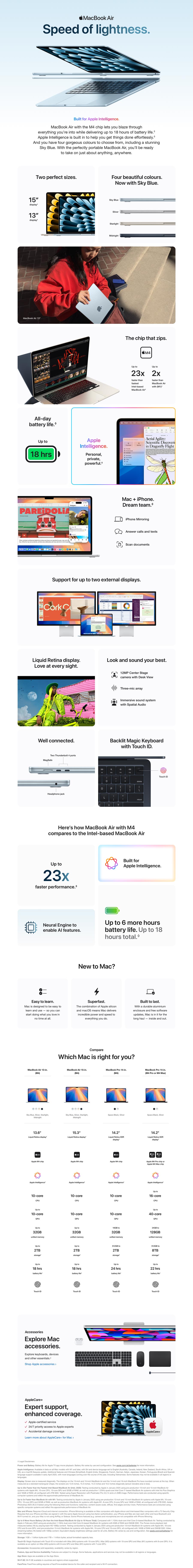 Apple Macbook Airs M4. learn more