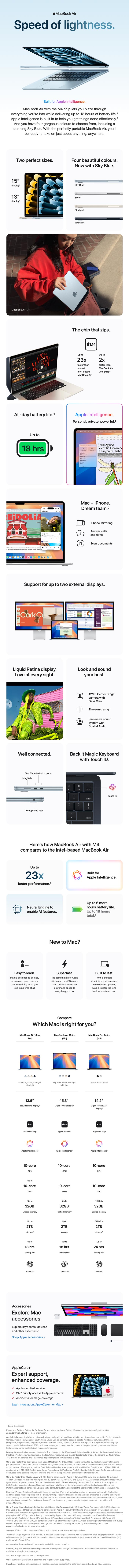 Apple Macbook Airs M4. learn more