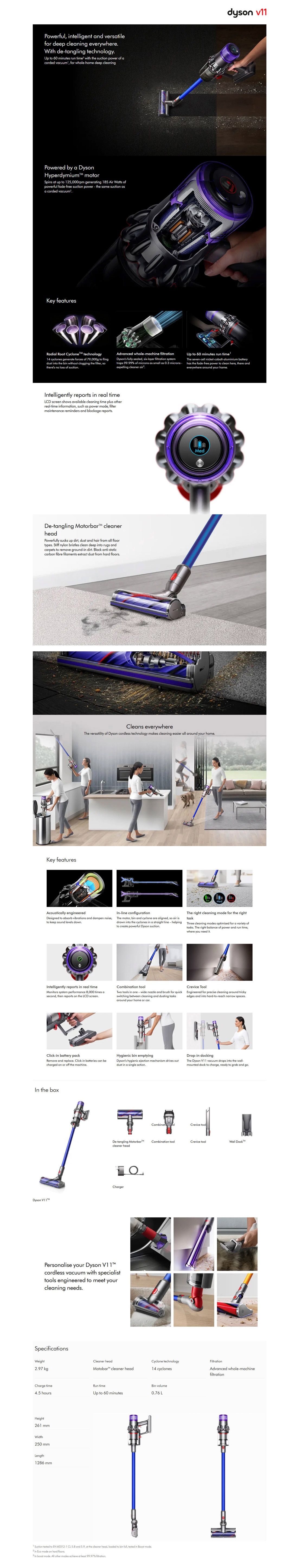 Dyson V11. Learn More