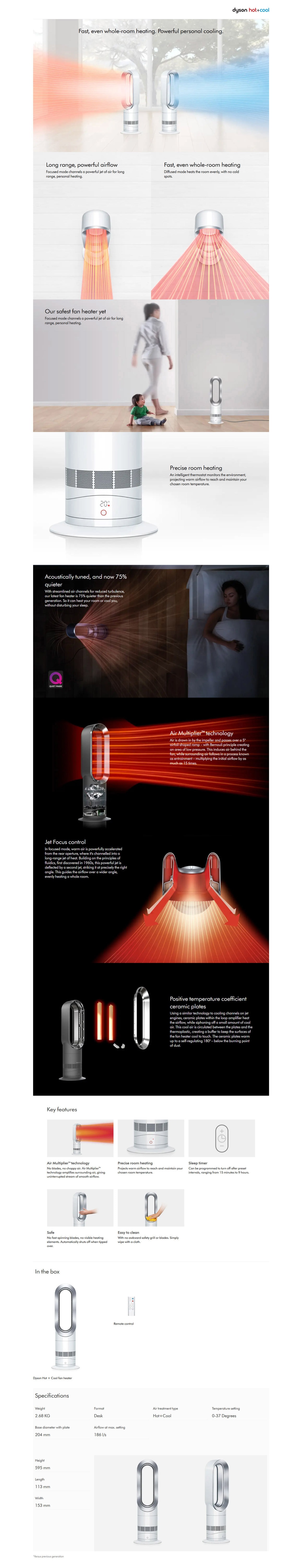 Dyson Hot & Cool Fan. Learn More