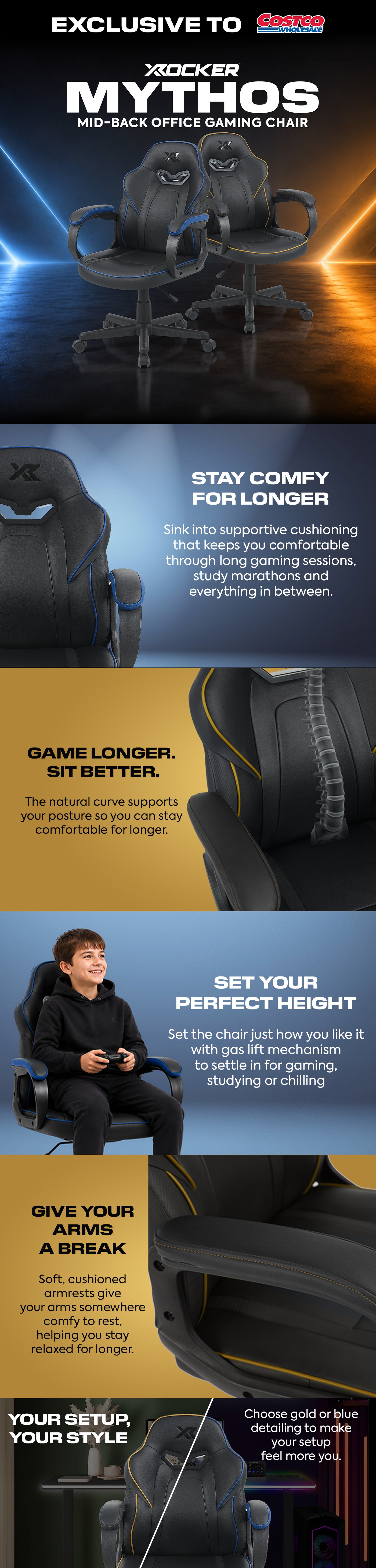 YOCKER MYTHOS MID-BACK OFFICE GAMING CHAIR