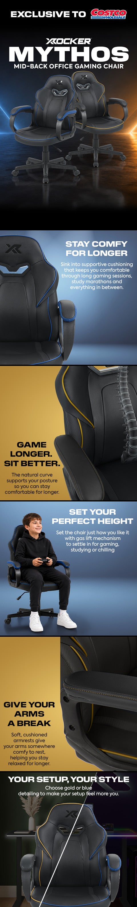 YOCKER MYTHOS MID-BACK OFFICE GAMING CHAIR