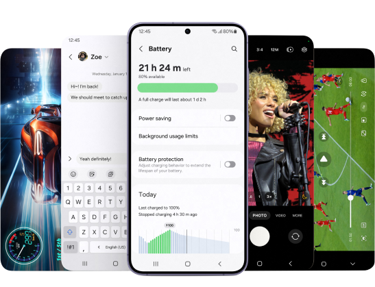 A gallery of Samsung devices.