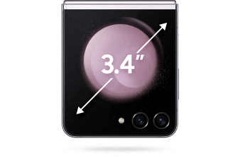 Flip5 device with arrows on it's flex window indicating 3.4-inches in scale