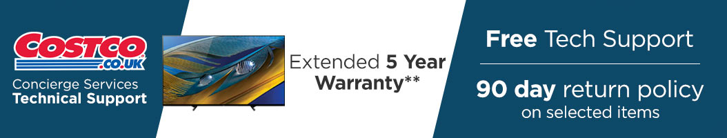 Extended 5 Year Warranty** on Televisions and Projectors