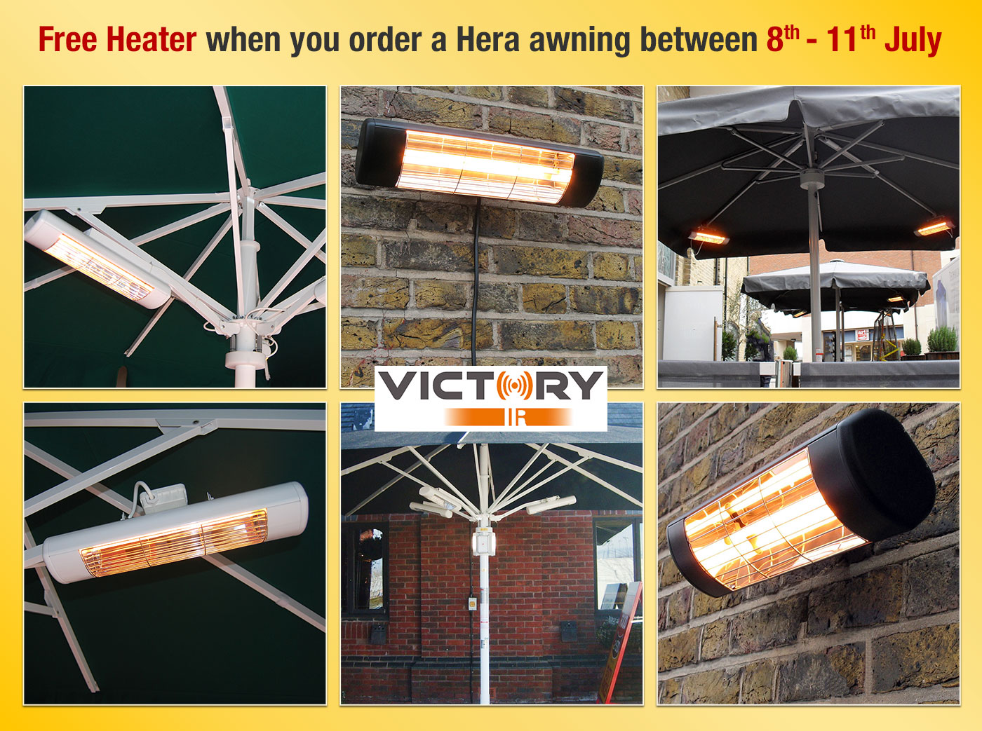 Free Heater when you order a Hera awning between 8th - 11th July