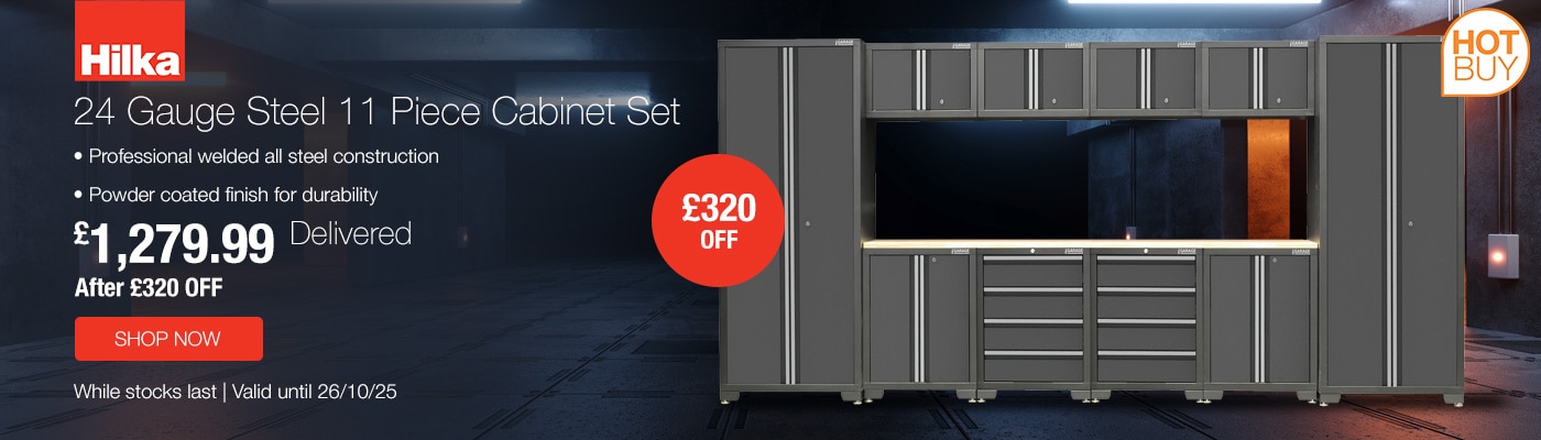 Hilka 24 Gauge Steel 11 Piece Cabinet Set