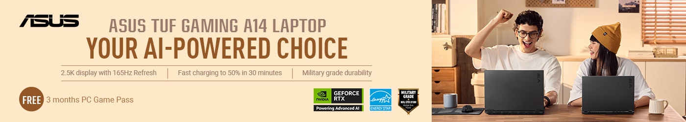 ASUS TUF GAMING A14 LAPTOP YOUR AI-POWERED CHOICE