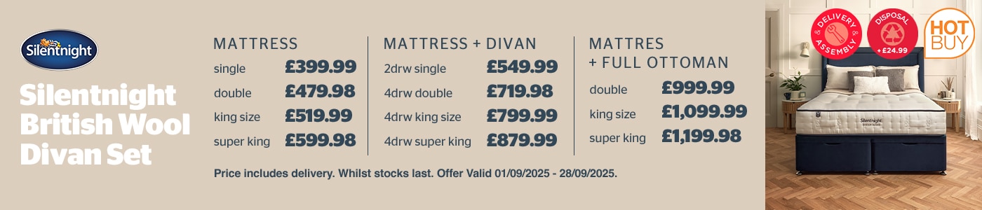 Silentnight British Wool Divan Set