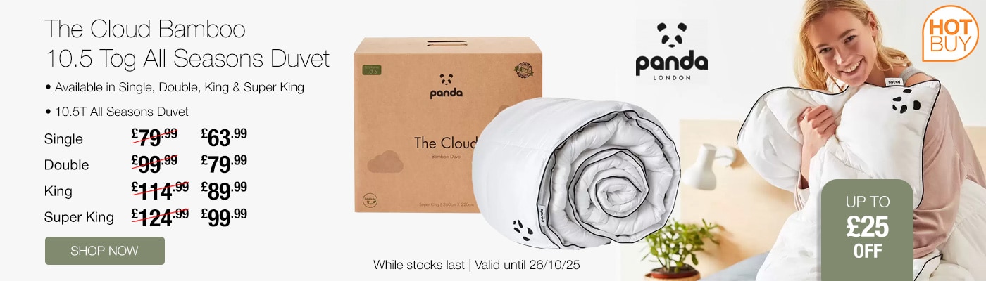 Panda The Cloud Bamboo All Seasons Duvet in 4 Sizes