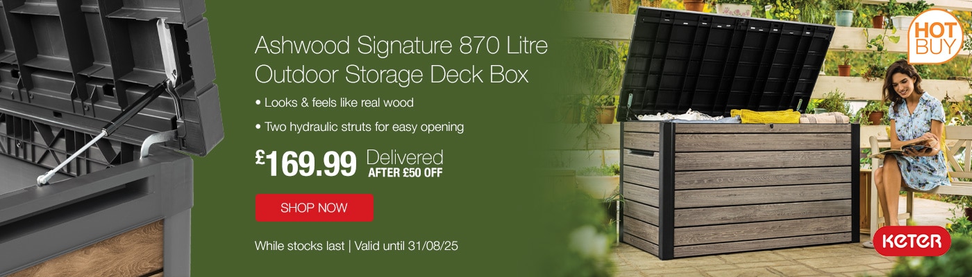 Keter Ashwood Signature 870 Litre Outdoor Storage Deck Box