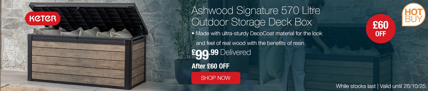Keter Ashwood Signature 570 Litre Outdoor Storage Deck Box