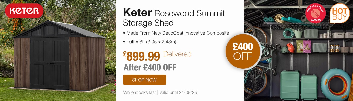 Keter Rosewood Summit Storage Shed
