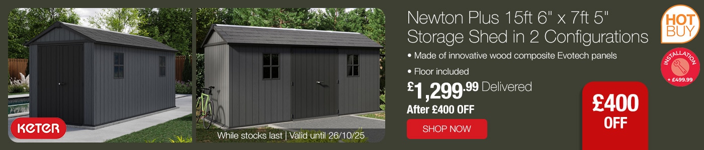 Keter Newton Plus Storage Shed in 2 Configurations