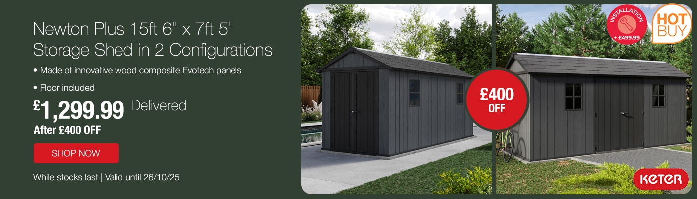 Keter Newton Plus Storage Shed in 2 Configurations