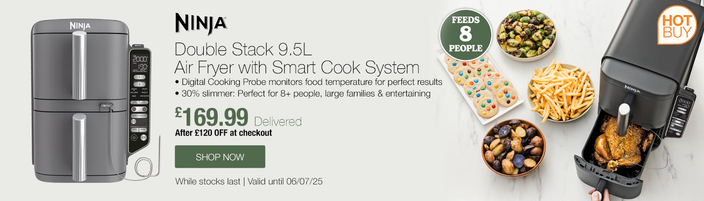 Ninja Double Stack 9.5L Air Fryer with Smart Cook System