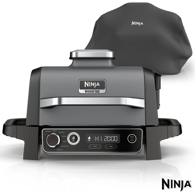 Image of Ninja Woodfire Electric BBQ Grill & Smoker wtih cover OG703UKimages Image of Ninja Woodfire Electric BBQ Grill & Smoker wtih cover OG703UKimages
