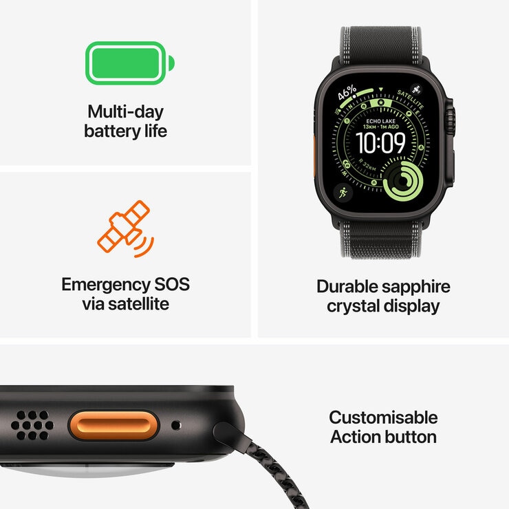 Buy Apple Watch Ultra 3 GPS + Cellular, 49mm Titanium Case with Light Blue Alpine Loop at costco.co.uk
