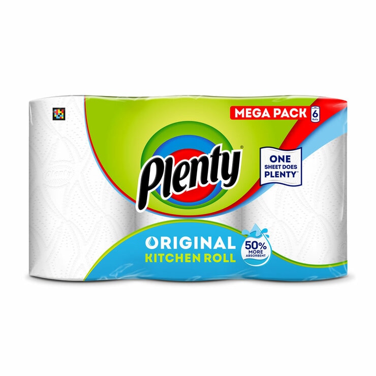 Plenty Mega Pack Original Kitchen Roll, 6 Pack images