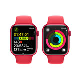 Apple Watch Series 9 Cellular, 45mm Product(Red) Aluminium Case with Product(Red) Sport Band M/L, MRYG3QA/A