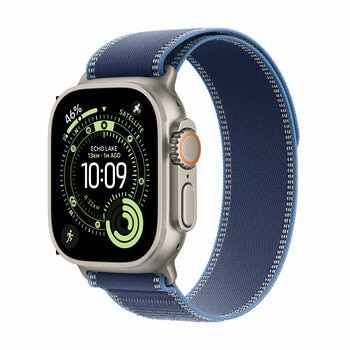Apple Watch Ultra 3 GPS + Cellular, 49mm Titanium Case with Bright Blue Trail Loop