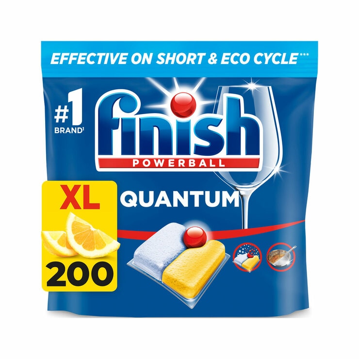 Finish Powerball Quantum Dishwasher Tablets, 200 Packimages Finish Powerball Quantum Dishwasher Tablets, 200 Packimages
