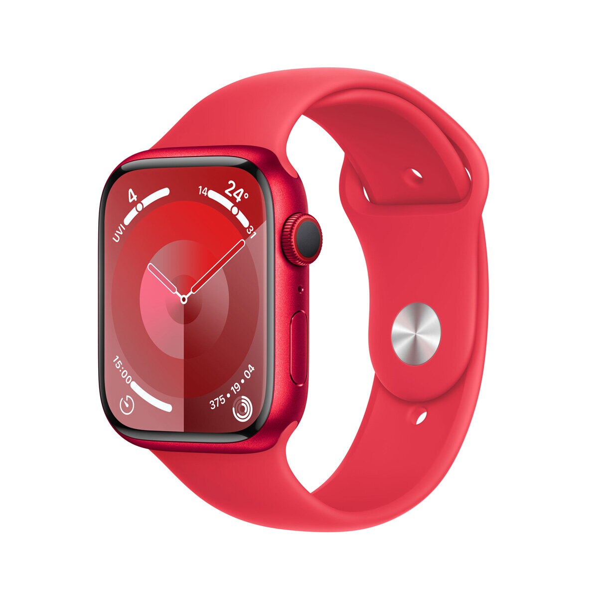 Apple Watch Series 9 Cellular, 45mm Product(Red) Aluminium Case with Product(Red) Sport Band M/L, MRYG3QA/A