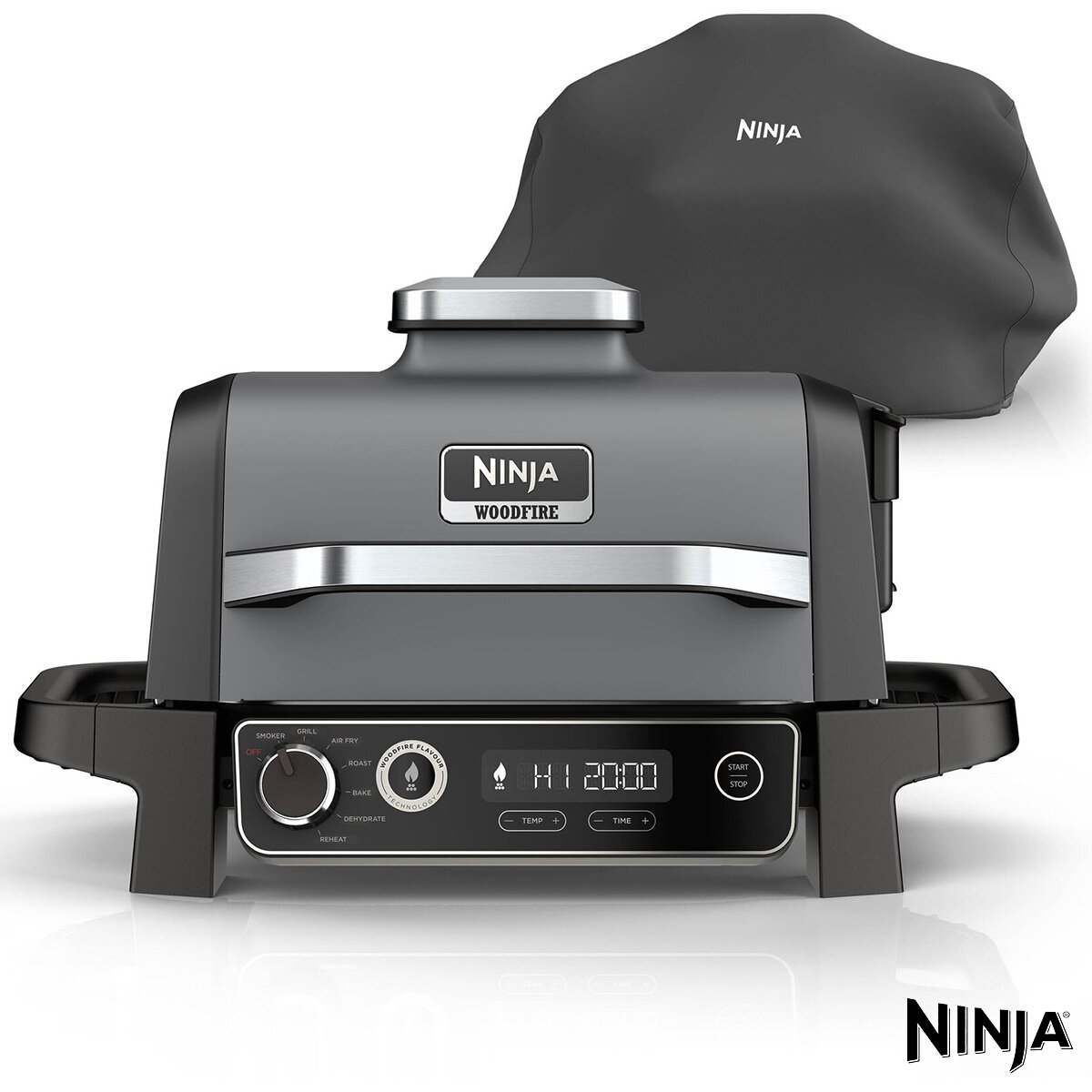 Image of Ninja Woodfire Electric BBQ Grill & Smoker wtih cover OG703UKimages Image of Ninja Woodfire Electric BBQ Grill & Smoker wtih cover OG703UKimages