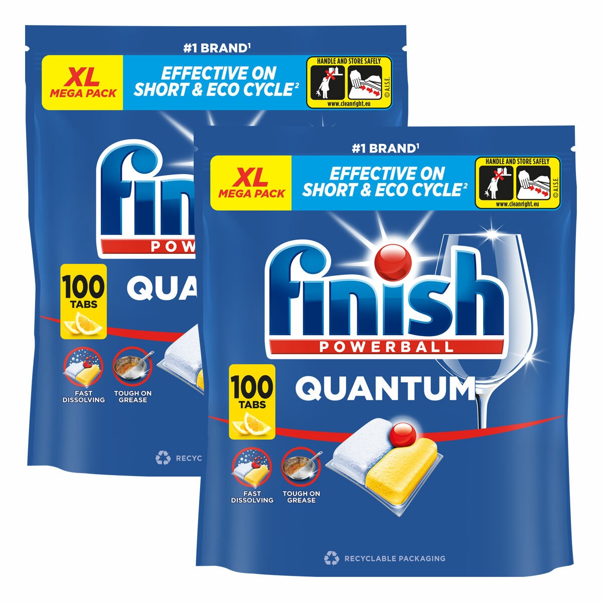 Finish Powerball Quantum Dishwasher Tablets, 2 x 100 Packimages Finish Powerball Quantum Dishwasher Tablets, 2 x 100 Packimages