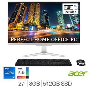Buy Acer C27-1655, Intel Core i7, 8GB RAM, 512GB SSD, 27 Inch All in One Desktop PC, DQ.BHLEK.002 at Costco.co.ukimages Buy Acer C27-1655, Intel Core i7, 8GB RAM, 512GB SSD, 27 Inch All in One Desktop PC, DQ.BHLEK.002 at Costco.co.ukimages