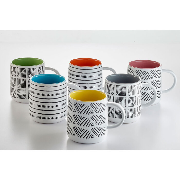 Mesa Ceramic Mugs, Set of 6images Mesa Ceramic Mugs, Set of 6images