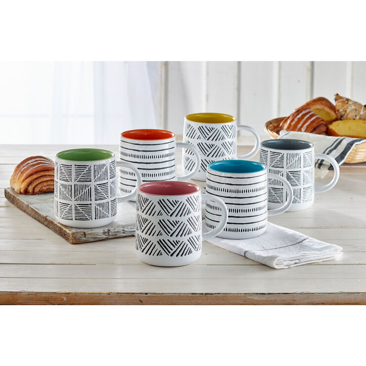 Mesa Ceramic Mugs, Set of 6images Mesa Ceramic Mugs, Set of 6images