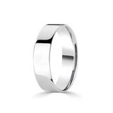 6.0mm Basic Light Court Wedding band. 18ct White Gold