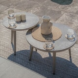 Maze Monaco 3 Piece Deep Seating Corner Patio Set in Cool Linen